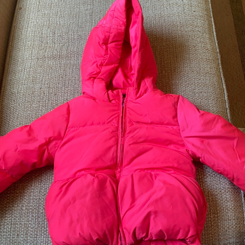 Bright pink baby Gap warm winter coat